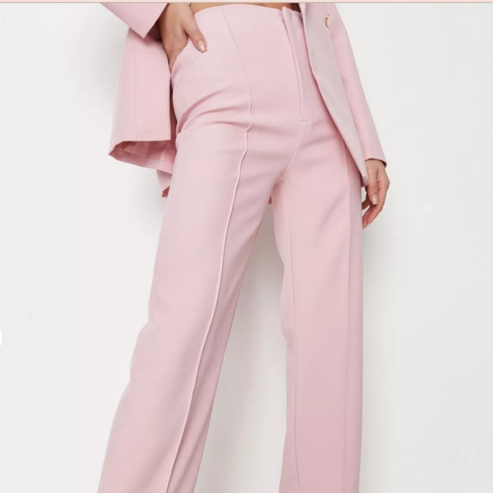 Blush Oversized Split Front Pants